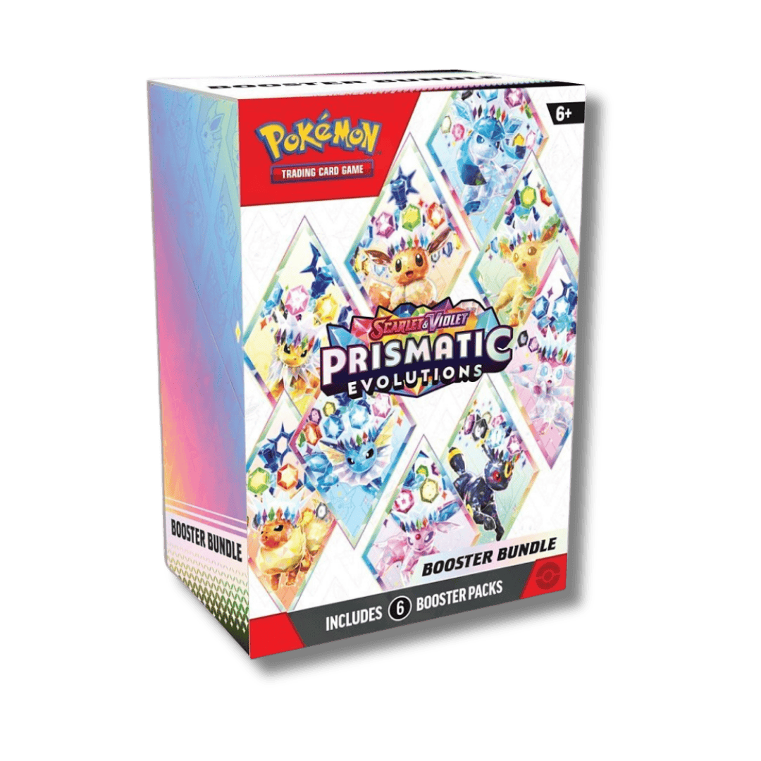 Pokemon TCG: Scarlet & Violet Prismatic Evolutions Booster Bundle (6 Packs) - Unbox Unbored Ltd