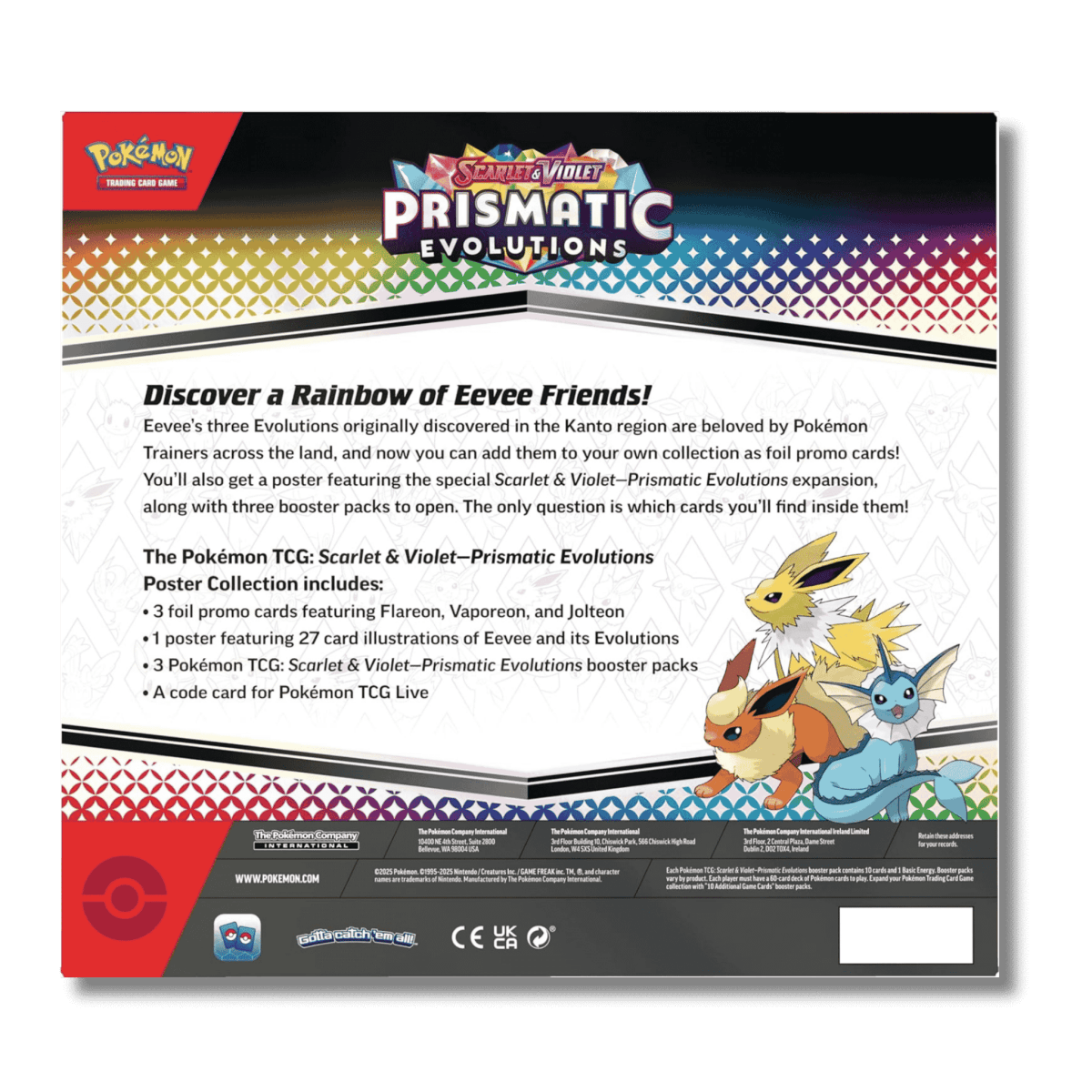 Pokemon TCG: Scarlet & Violet Prismatic Evolutions - Poster Collection - Unbox Unbored Ltd