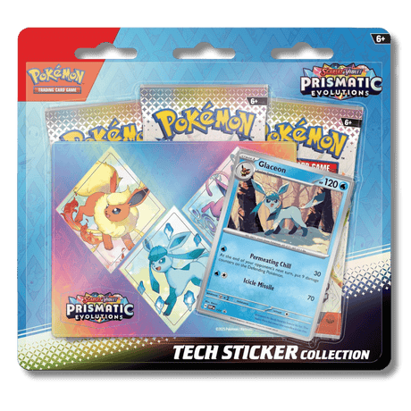 Pokemon TCG: Scarlet & Violet Prismatic Evolutions - Tech Sticker Collection (Glaceon) - Unbox Unbored Ltd