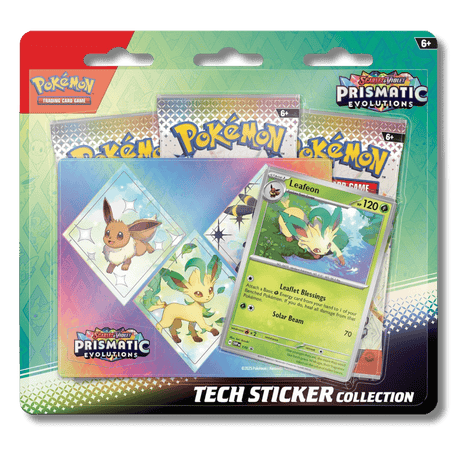 Pokemon TCG: Scarlet & Violet Prismatic Evolutions - Tech Sticker Collection (Leafeon) - Unbox Unbored Ltd