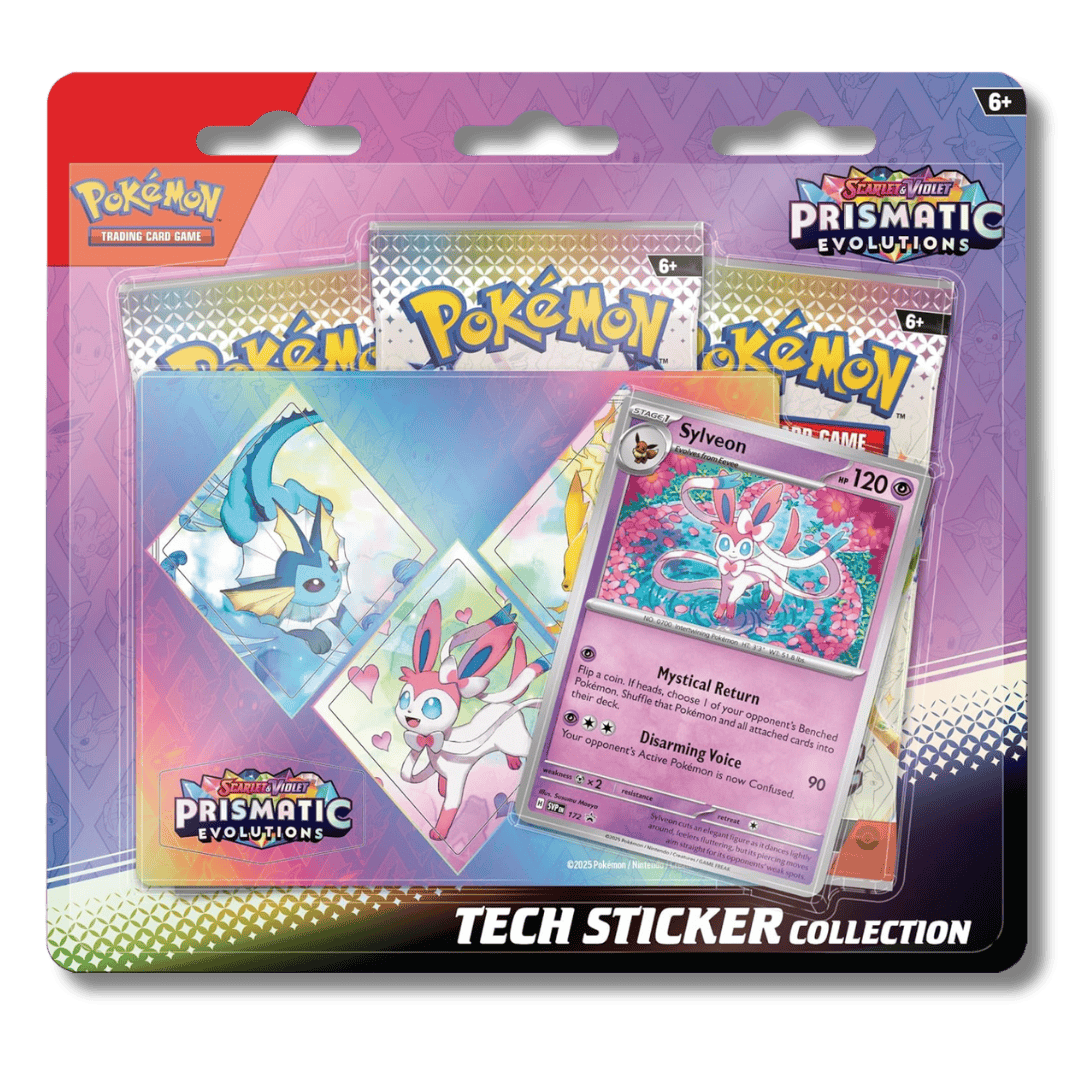 Pokemon TCG: Scarlet & Violet Prismatic Evolutions - Tech Sticker Collection (Sylveon) - Unbox Unbored Ltd