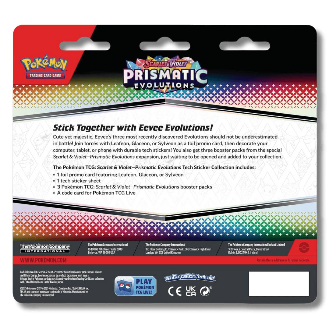 Pokemon TCG: Scarlet & Violet Prismatic Evolutions - Tech Sticker Collection (Sylveon) - Unbox Unbored Ltd