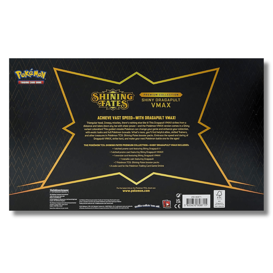 Pokemon TCG: Shining Fates Premium Collection - Shiny Dragapult VMAX - Unbox Unbored Ltd