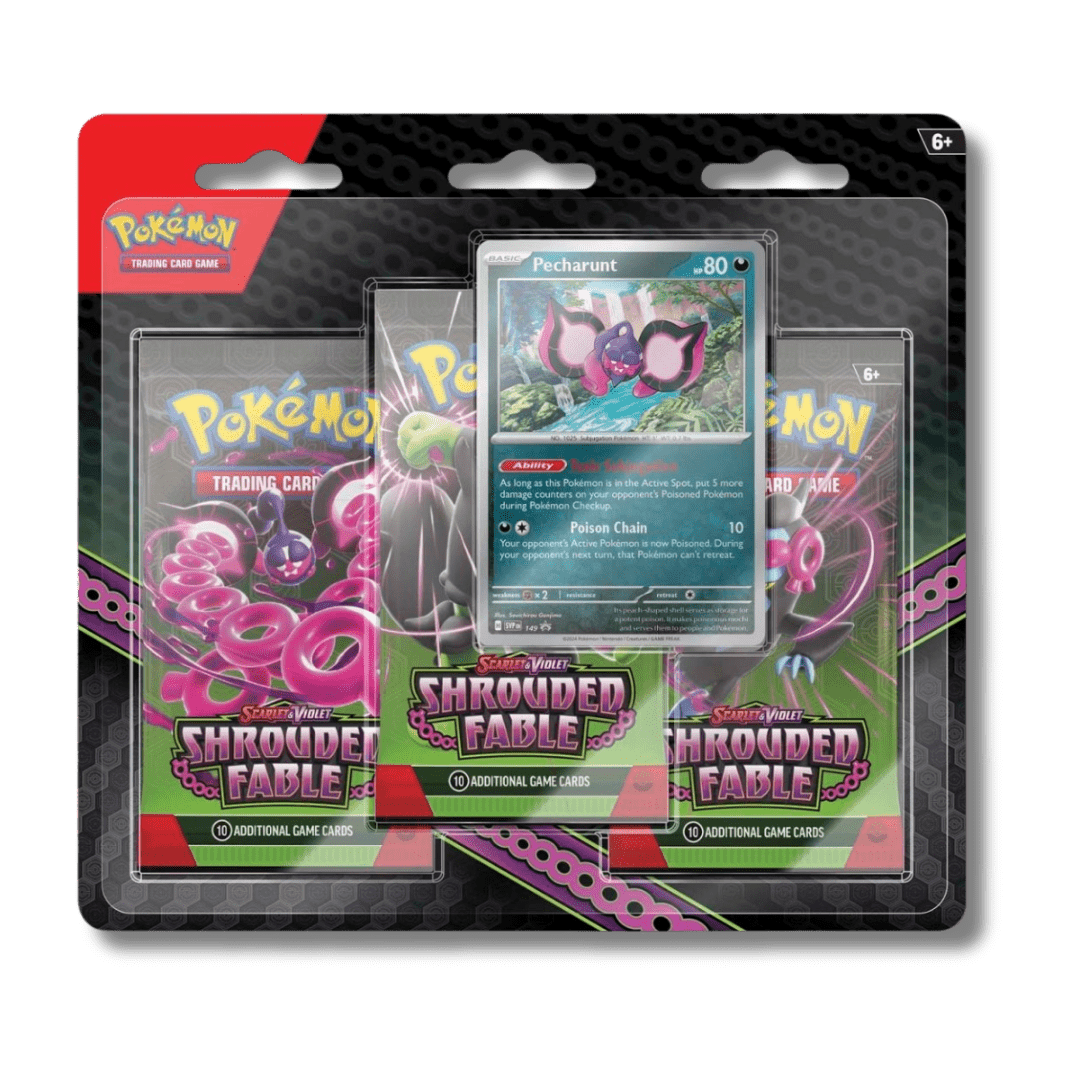 Pokemon TCG: Shrouded Fable - 3 Booster Blister Pack - Unbox Unbored Ltd