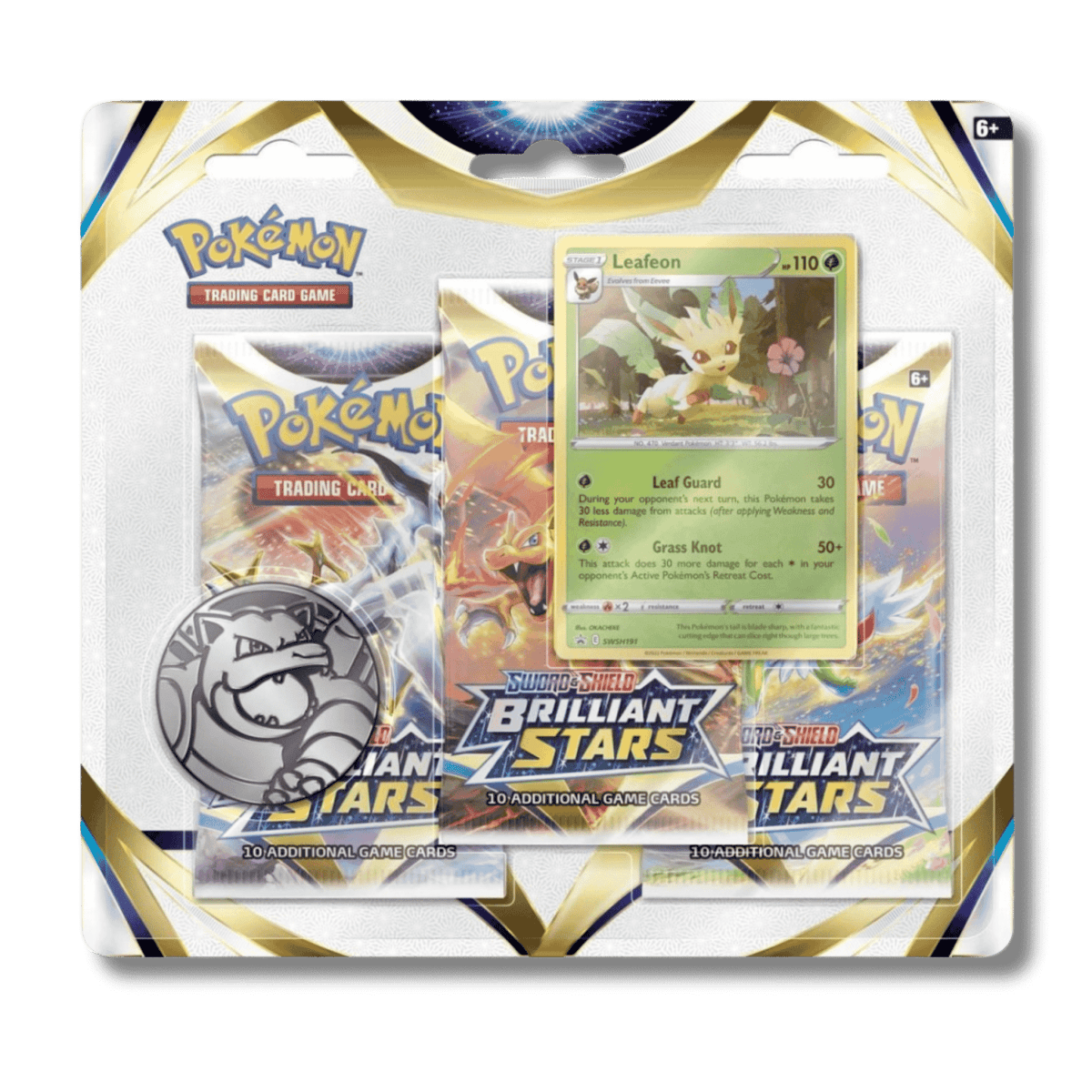 Pokemon TCG: Brilliant Stars - 3 Booster Blister Pack - Unbox Unbored