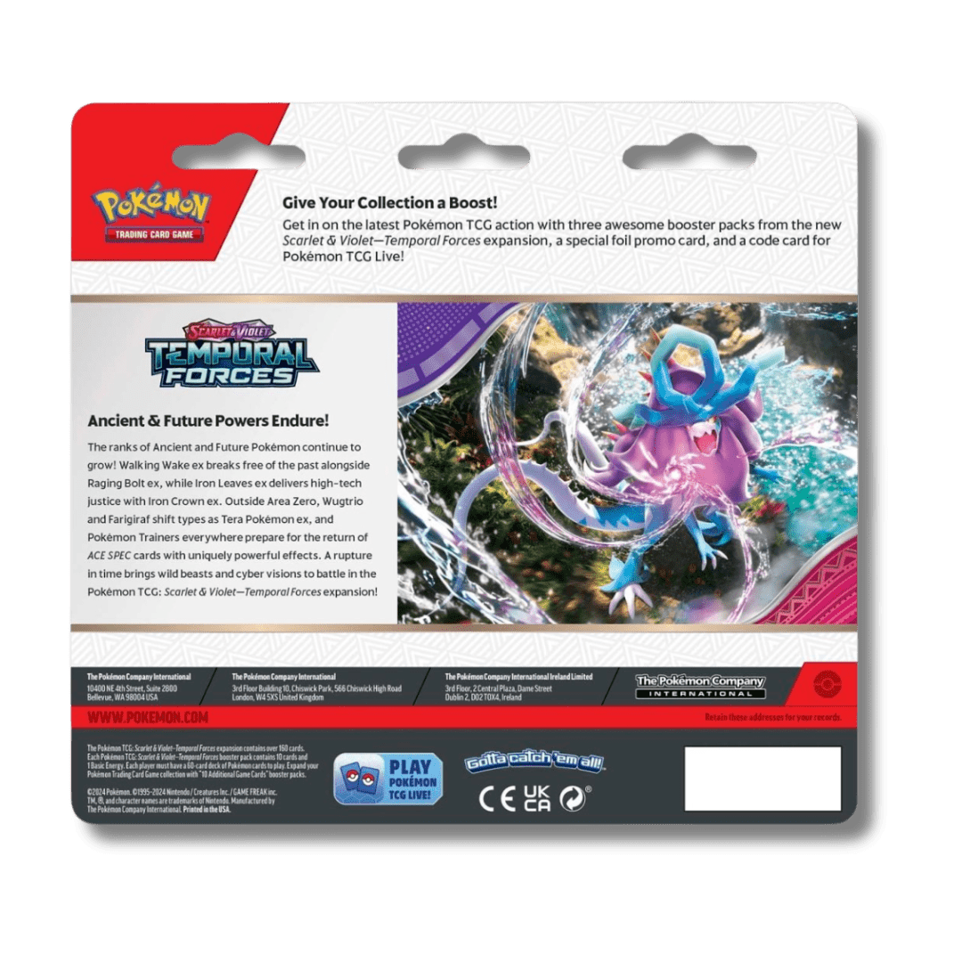 Pokemon TCG: Temporal Forces - 3 Booster Blister Pack | Unbox Unbored Pokemon TCG: Temporal Forces - 3 Booster Blister Pack | Unbox Unbored