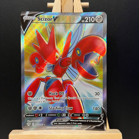 Scizor V #183 Pokemon Card (Darkness Ablaze) - Unbox Unbored Ltd